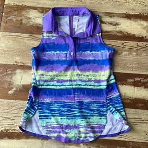 Ivivva by Lululemon Button Collared Sleeveless Shirt